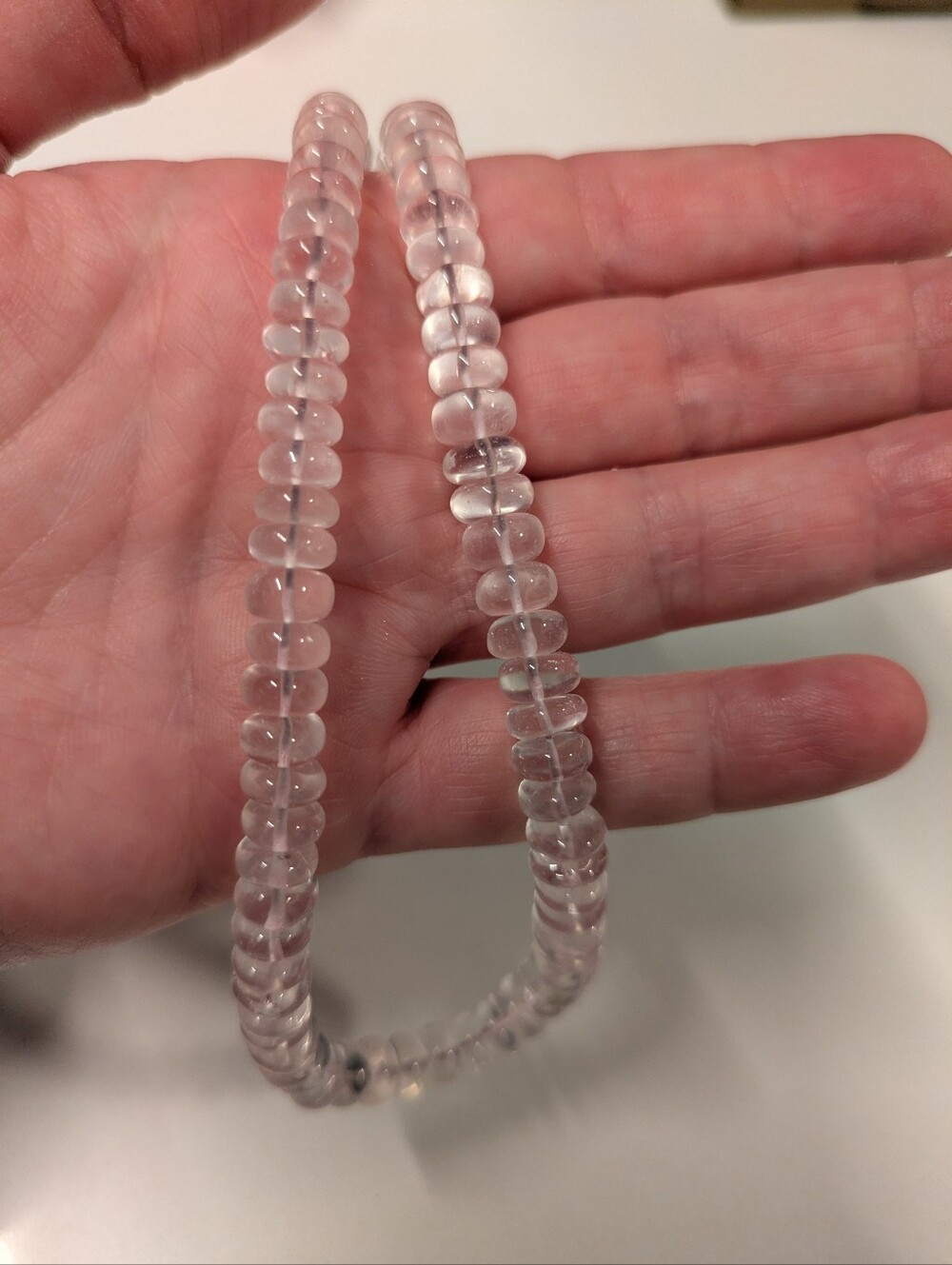 Rose Quartz Beaded Necklace -Womens Jewelry